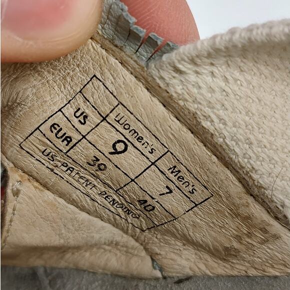 Earth U.S Patent Pending Latex Baby Blue Leather Upper Melody Sandals *Women 9 - Picture 7 of 8